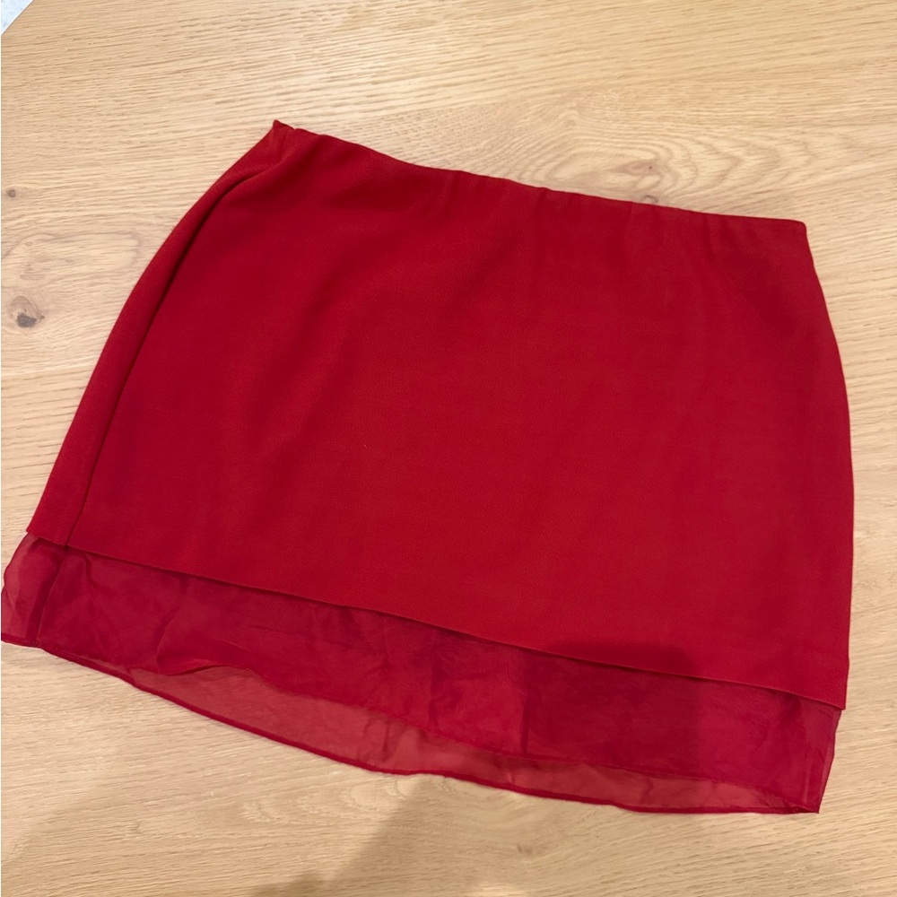 Abercrombie & Fitch Red Mini Skirt - Women’s size S